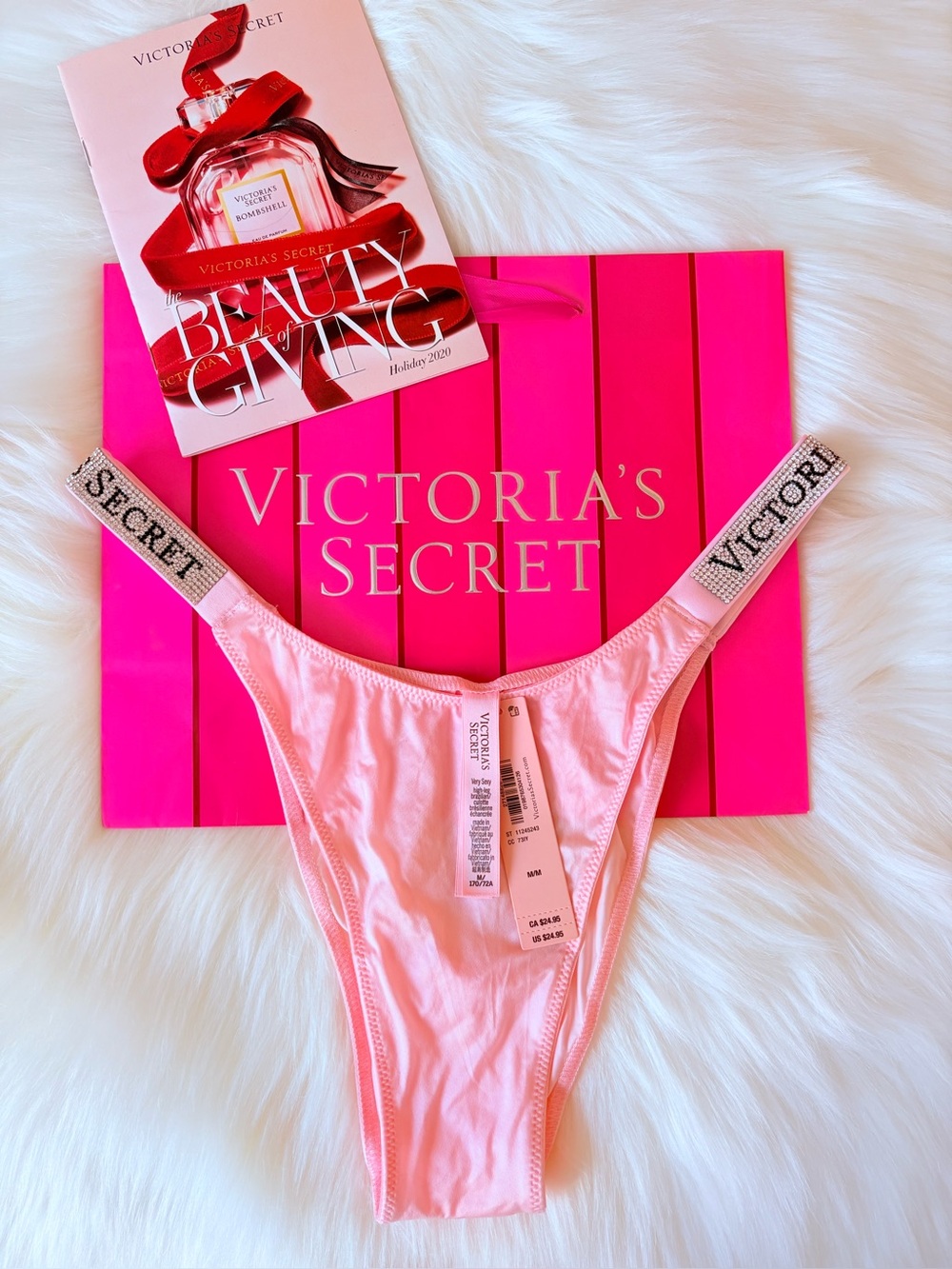 🩷🩷Victoria’s Secret logo shine strap panty (M)🩷🩷